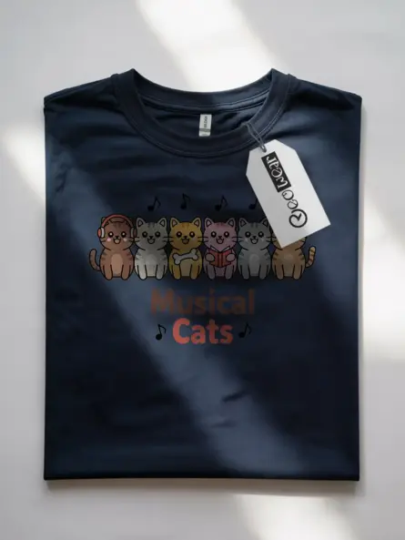 Adorable Musical Cats Music Cat T-Shirt for Pet & Band Lovers - Image 7