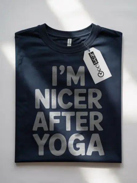 Nicer After Yoga Shirt – Funny Minimalist Self-Care Tee - Image 7