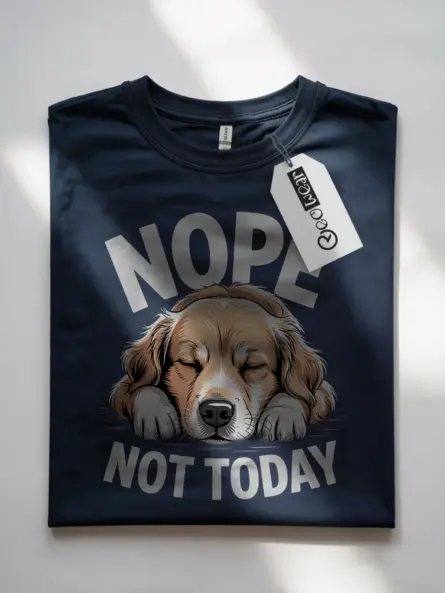 Nope Not Today Dog Shirt – Funny Lazy Golden Retriever Tee - Image 7