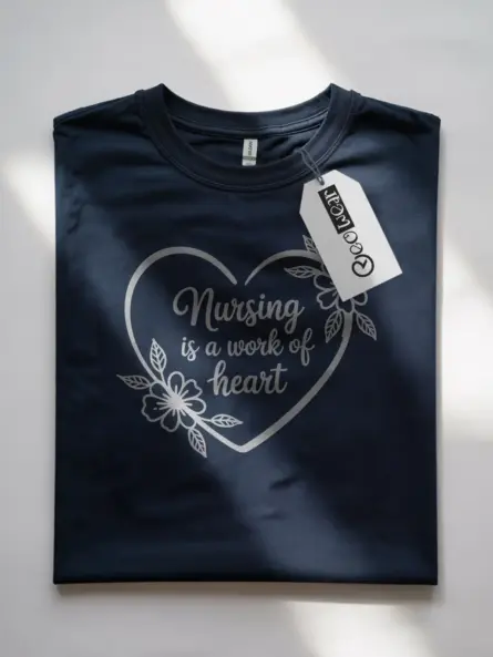 Heartfelt Nursing Is a Work of Heart T-Shirt for Women - Image 7
