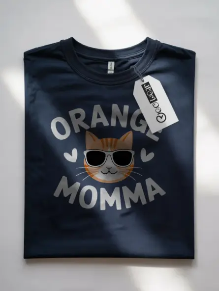 orange tabby cat mom shirt