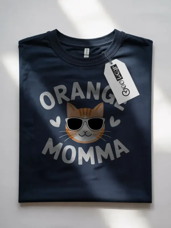 orange tabby cat mom shirt