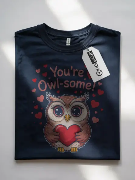 You're Owl-Some – Cute Owl-Some Valentine T-Shirt for Animal Lovers - Image 7