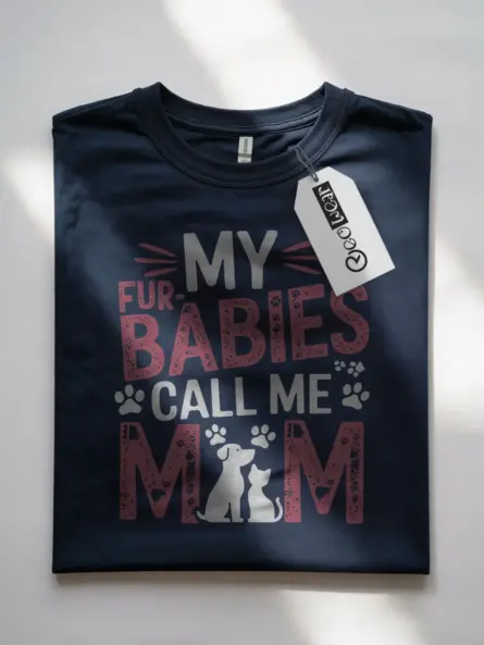 Adorable Pet Mom T Shirt – My Fur Babies Call Me Mom Tee - Image 10