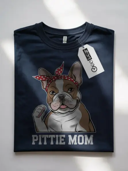 Pittie Mom T-Shirt – Cute Feminist Dog Lover Shirt for Women - Image 10