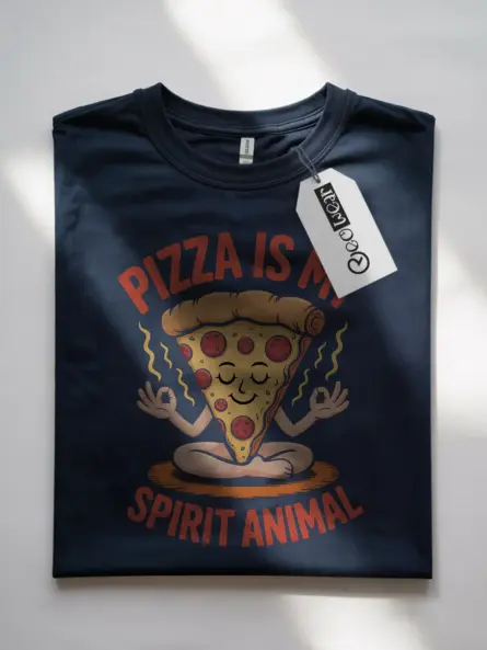 Funny Pizza Is My Spirit Animal Shirt – Quirky Zen Tee for Foodies - Image 7