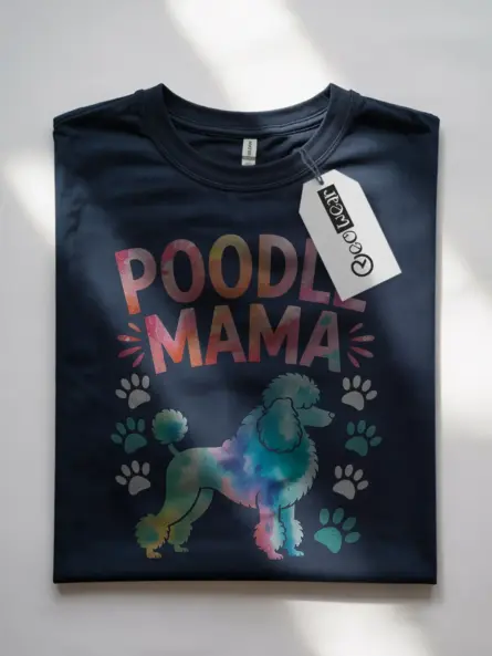 Colorful Poodle Mama Shirt – Vibrant Dog Lover Tee - Image 10