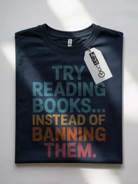 Read Banned Books Shirt – Bold Advocacy Tee for Librarians & Teachers - Image 7