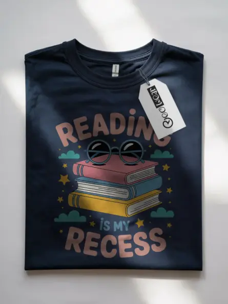 Reading T Shirt – Fun Reading Is My Recess Tee for Kids and Teachers - Image 7