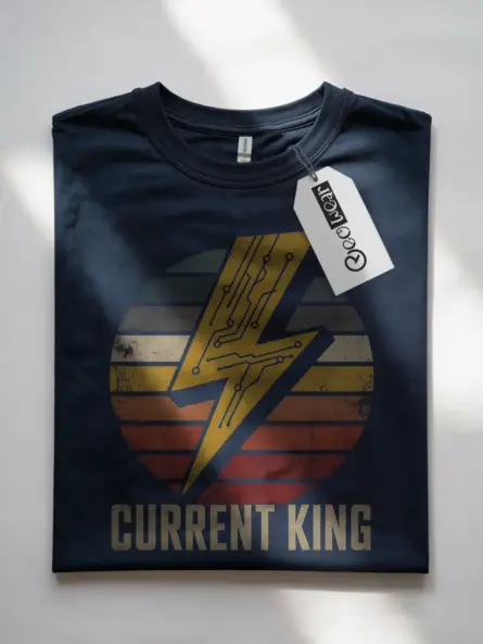 Retro Lightning Bolt Electrician T-Shirt - Image 7
