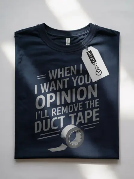 Brutally Honest Sarcastic T-Shirt – Duct Tape Edition - Image 4