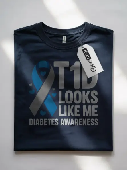 T1D Looks Like Me Shirt – Bold Diabetes Awareness Power Tee - Image 7