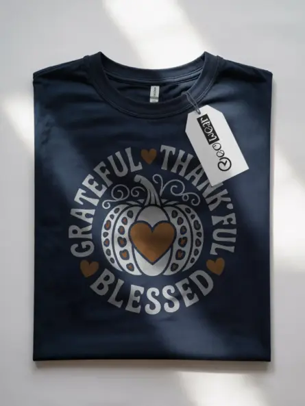 Thankful Grateful Blessed Shirt – Faith-Based Fall Fashion Tee - Image 7