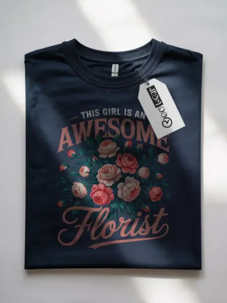 Bold Awesome Florist T-Shirt for Women - Image 7