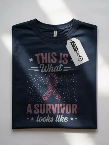 Empowering Breast Cancer Survivor Shirt – “This Is What a Survivor Looks Like” Tee - Image 8