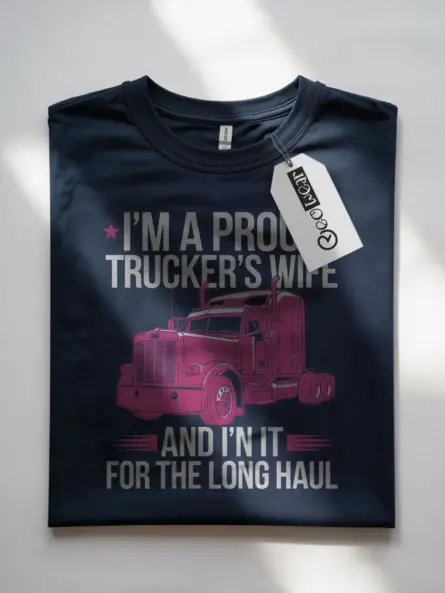Bold Trucker Wife T-Shirt for Strong, Supportive Spouses - Image 10