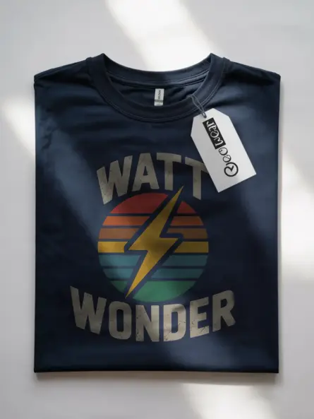 WATT WONDER Vintage Electrician T-Shirt - Image 7