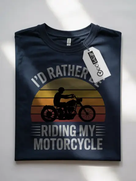 Vintage Motorcycle T-Shirt – Retro Sunset Rider Graphic Tee - Image 7
