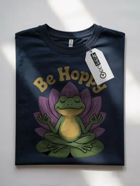 Be Hoppy Yoga Frog T Shirt – Whimsical Zen Gift for Mindful Souls - Image 7