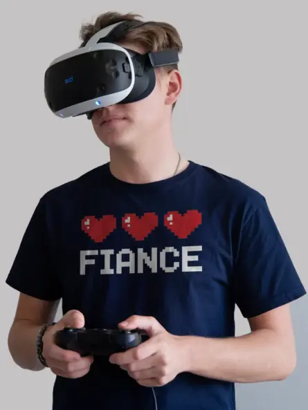 Cute Pixel Heart Fiancé T-Shirt - Image 12