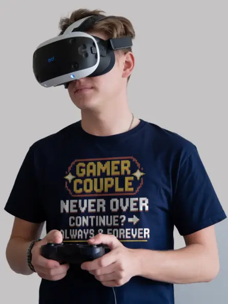 Gamer Couple Never Over T-Shirt - Image 12