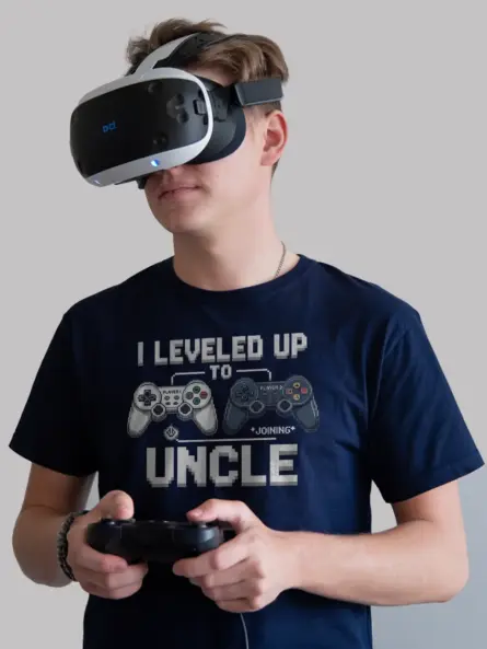 I Leveled Up to Uncle Gamer Uncle T-Shirt - Image 12