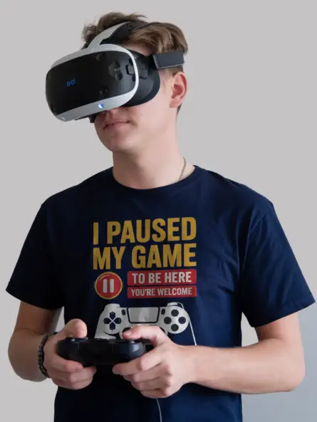 I Paused My Game T-Shirt for Gamers - Image 3