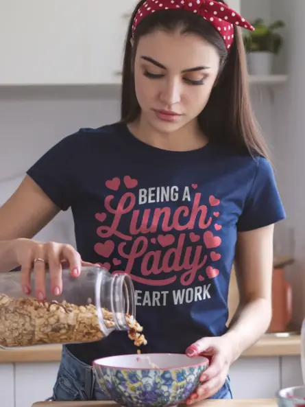 Lunch Lady Appreciation T-Shirt – Heart Work Graphic Tee - Image 9