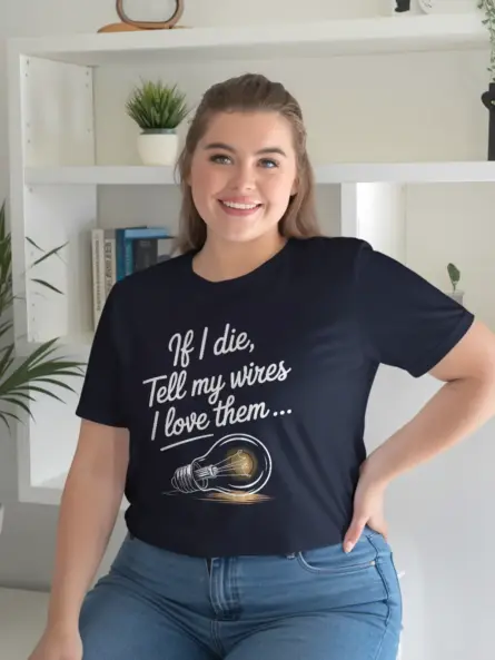 Funny Electrician T Shirt With Lightbulb Quote - Image 9