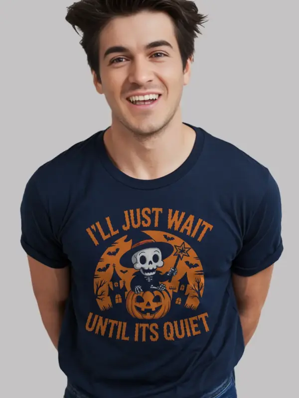 Navy – I’ll Just Wait Until It’s Quiet quote – introvert halloween t-shirt