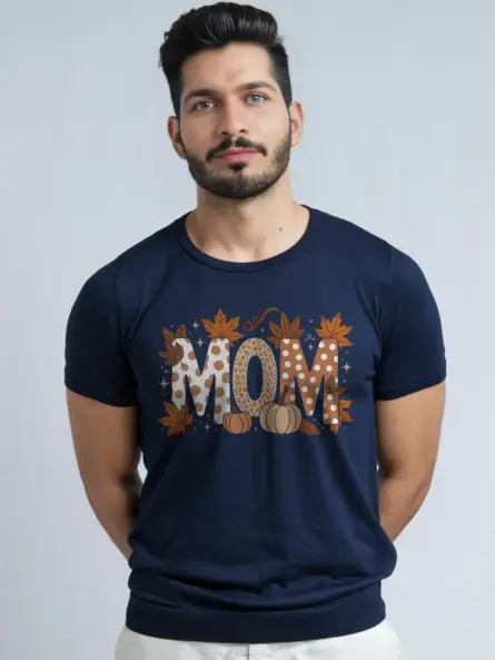 Autumn Mom Shirt – Cozy Fall T-Shirt with Pumpkin and Leopard Print - Image 9