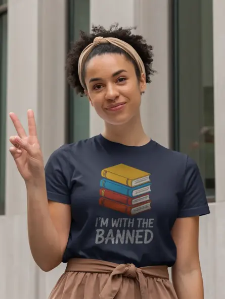 Bold Banned Books Shirt – Vintage Reader Humor Tee for Book Lovers - Image 9