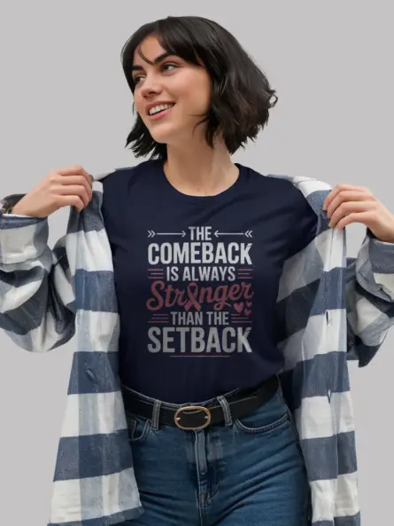 Empowering Breast Cancer Comeback Shirt – October Awareness Tee - Image 8