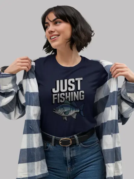Bold & Funny Fishing Shirts – Just Fishing Graphic Tee for Anglers - Image 9