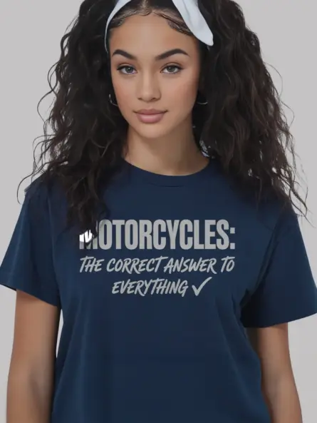 Motorcycles Answer It All – Funny Motorcycle t-Shirt for Riders - Image 9