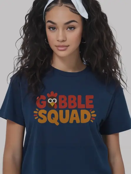 Gobble Squad Shirt – Cute Matching Thanksgiving Family Tee - Image 3