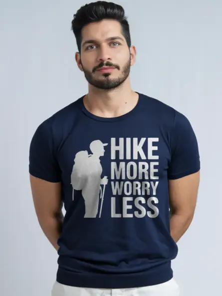 Hike More Worry Less T-Shirt for Outdoor Adventure Lovers - Image 9