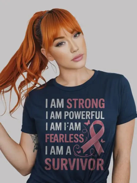I Am Strong I Am Powerful Shirt – Fearless Survivor Motivation Tee - Image 8
