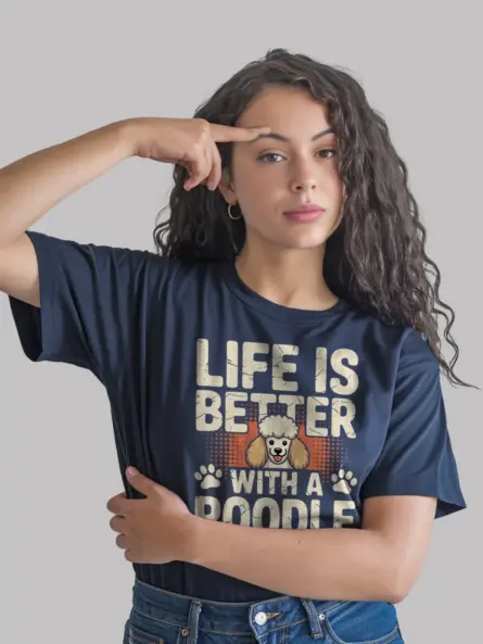 Life Is Better With a Poodle Shirt – Vintage Dog Mom Tee - Image 9