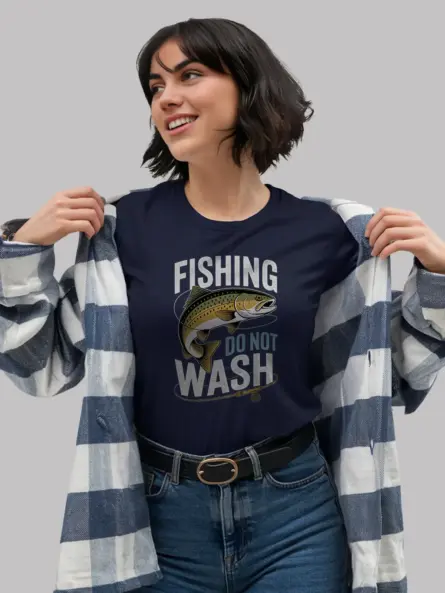 Lucky Fishing Shirt Do Not Wash – Bold Vintage Trout Tee - Image 8