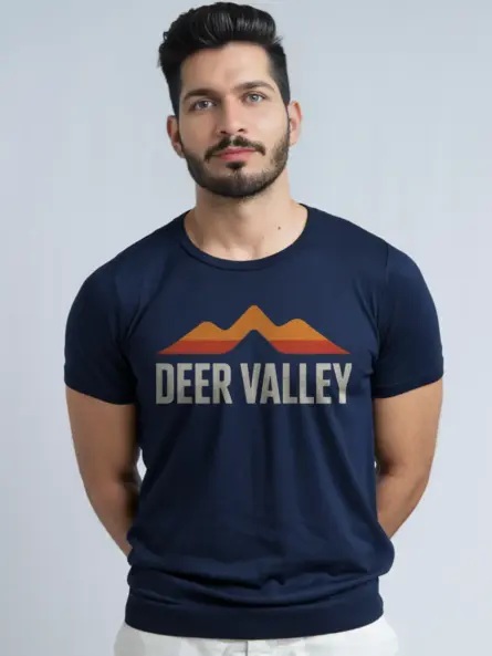 Minimalist Deer Valley Vintage T-Shirt for Retro Mountain Lovers - Image 9