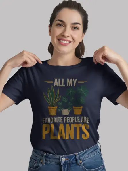 Vintage Plant Parent T-Shirt All My Favorite People Are Plants - Image 9