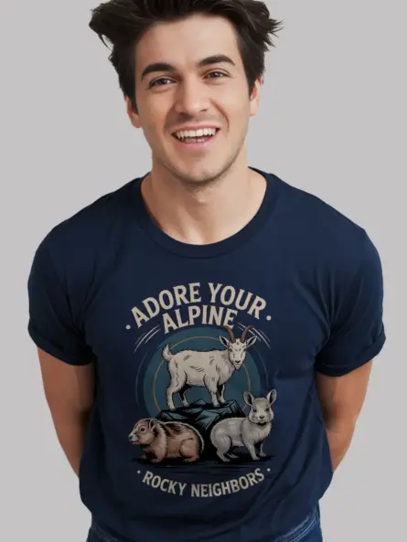Adore Your Alpine Rocky Neighbors Alpine Animal T-Shirt - Image 9