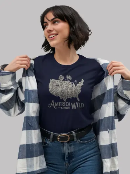 America Grown Wild Map Tee – America Wildflower T-Shirt - Image 9