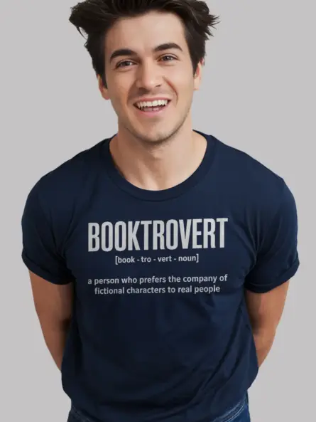 Booktrovert Shirt for Readers – Bold Minimalist Literary Tee - Image 9
