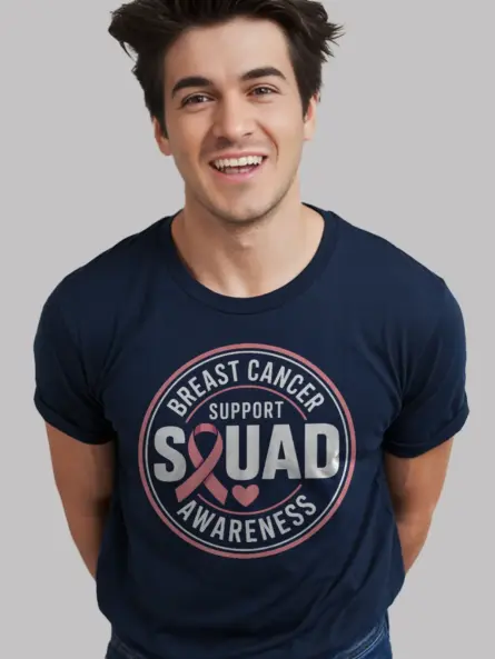Cute Breast Cancer Halloween Shirt – Pink Ghost Support Squad Tee - Image 9