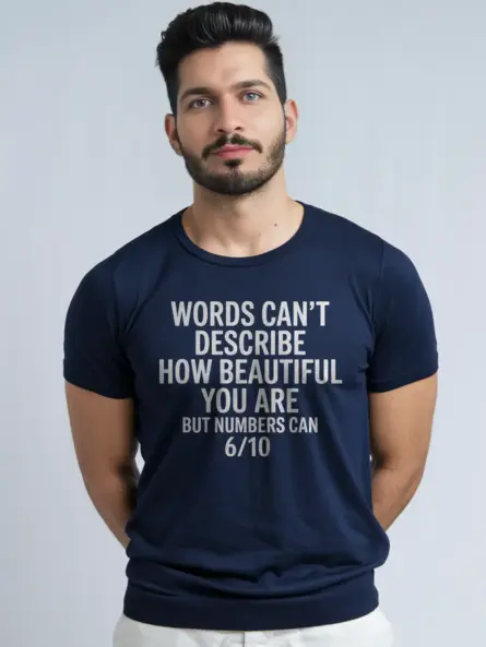 Buy Self-Deprecating Humor T-Shirt – “Words Can’t Describe” Rating Tee - Image 8