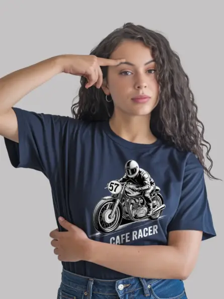 Gritty Cafe Racer T-Shirt – Vintage Motorcycle Racing Graphic Tee - Image 9