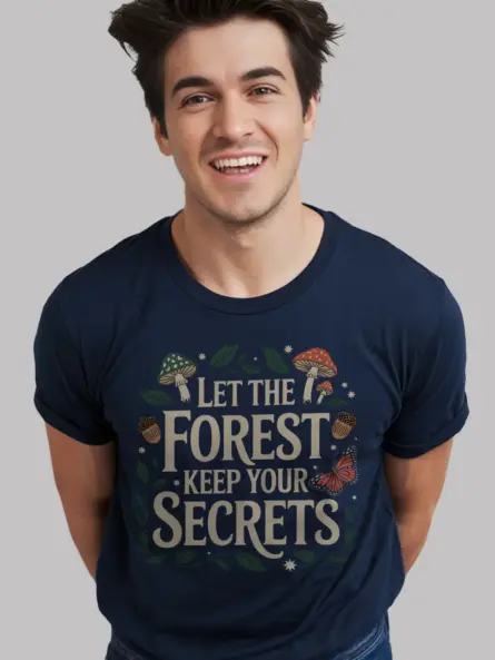 Let the Forest Keep Your Secrets Cottagecore Forest T-Shirt - Image 9