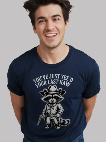 Cowboy Raccoon T-Shirt – You've Just Yee'd Your Last Haw Vintage Tee - Image 9